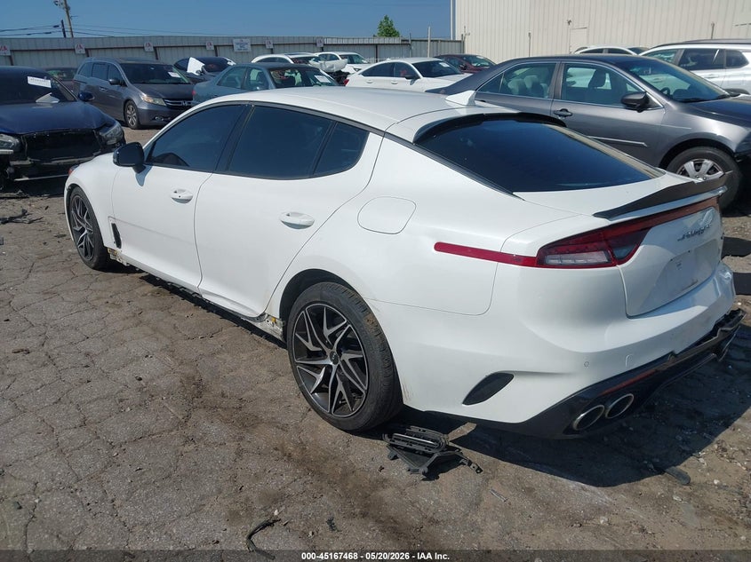 2022 Kia Stinger VIN KNAE35LD1N6116270 IAAI salvage auction — FRONT & REAR, Salvage (Georgia), sold $3,675 on 2026-07-08 (photo 3)