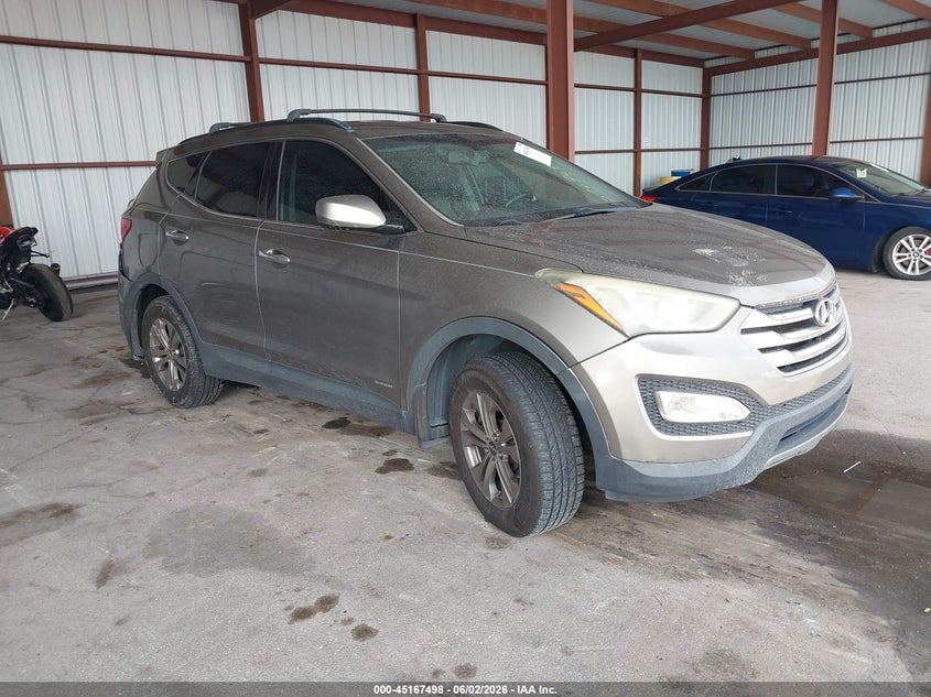 2014 Hyundai Santa fe VIN 5XYZU3LB3EG211351 IAAI salvage auction — REAR END, Salvage Title, sold $525 on 2026-07-08 (photo 1)