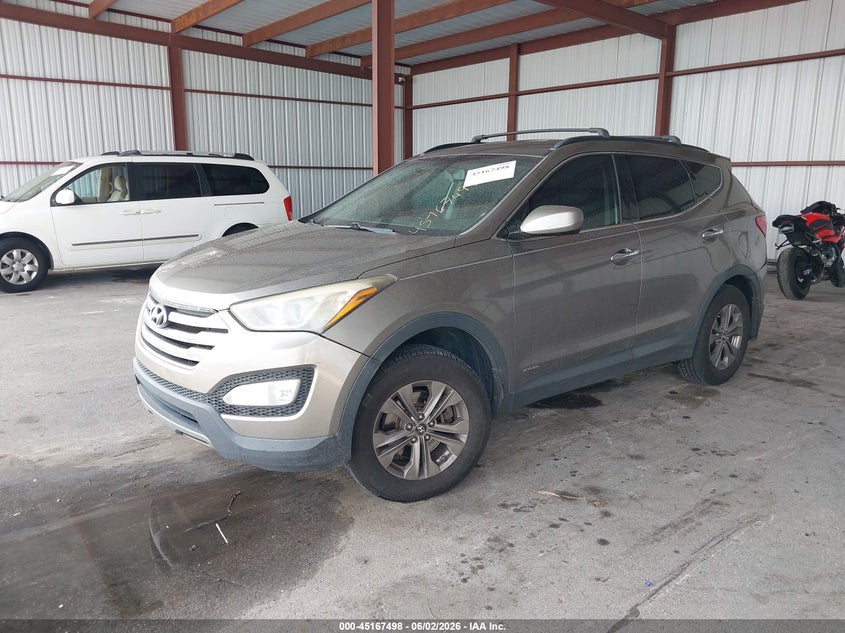 2014 Hyundai Santa fe VIN 5XYZU3LB3EG211351 IAAI salvage auction — REAR END, Salvage Title, sold $525 on 2026-07-08 (photo 2)