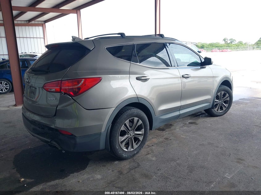 2014 Hyundai Santa fe VIN 5XYZU3LB3EG211351 IAAI salvage auction — REAR END, Salvage Title, sold $525 on 2026-07-08 (photo 4)