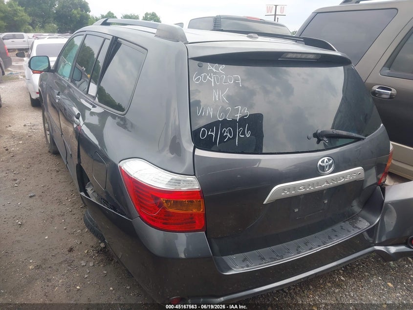 2010 Toyota Highlander VIN 5TDKK3EH6AS006273 IAAI salvage auction — RIGHT SIDE, Salvage (Texas), sold $1,100 on 2026-07-22 (photo 3)