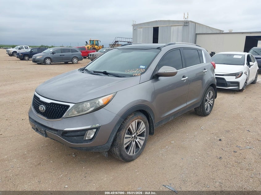 2014 Kia Sportage VIN KNDPC3AC9E7563613 IAAI salvage auction — HAIL, Original (Texas), sold $1,650 on 2026-07-30 (photo 2)