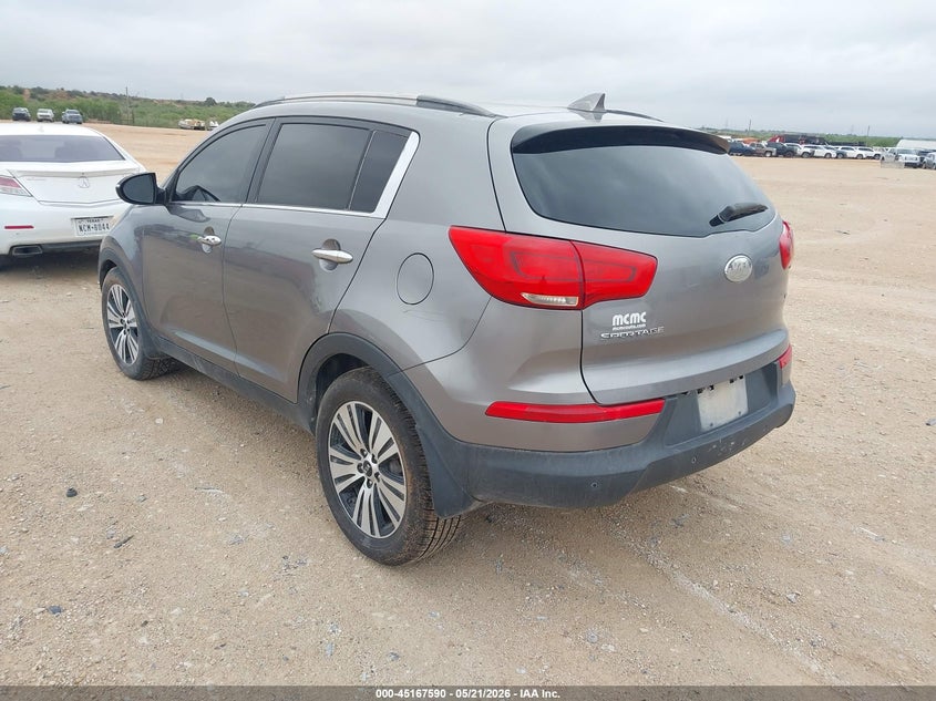 2014 Kia Sportage VIN KNDPC3AC9E7563613 IAAI salvage auction — HAIL, Original (Texas), sold $1,650 on 2026-07-30 (photo 3)