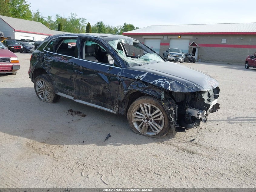 2018 Audi Q5 VIN WA1BNAFYXJ2210666 IAAI salvage auction — ROLLOVER, Salvage (Massachusetts), sold $50 on 2026-07-27 (photo 1)