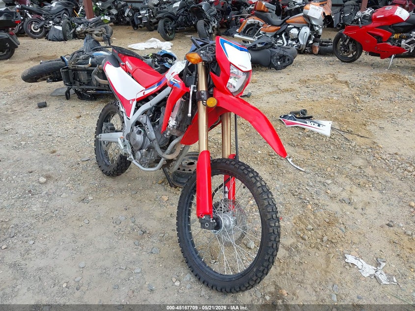 2023 Honda Crf VIN MLHND1612P5202381 IAAI salvage auction — FRONT & REAR, Salvage (North Carolina), sold $1,750 on 2026-07-14 (photo 1)