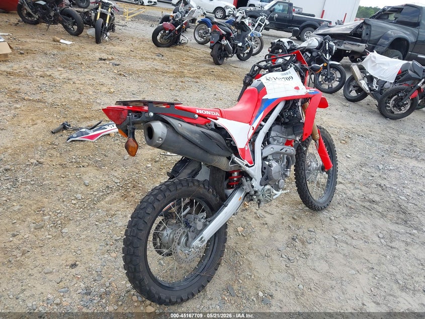 2023 Honda Crf VIN MLHND1612P5202381 IAAI salvage auction — FRONT & REAR, Salvage (North Carolina), sold $1,750 on 2026-07-14 (photo 4)