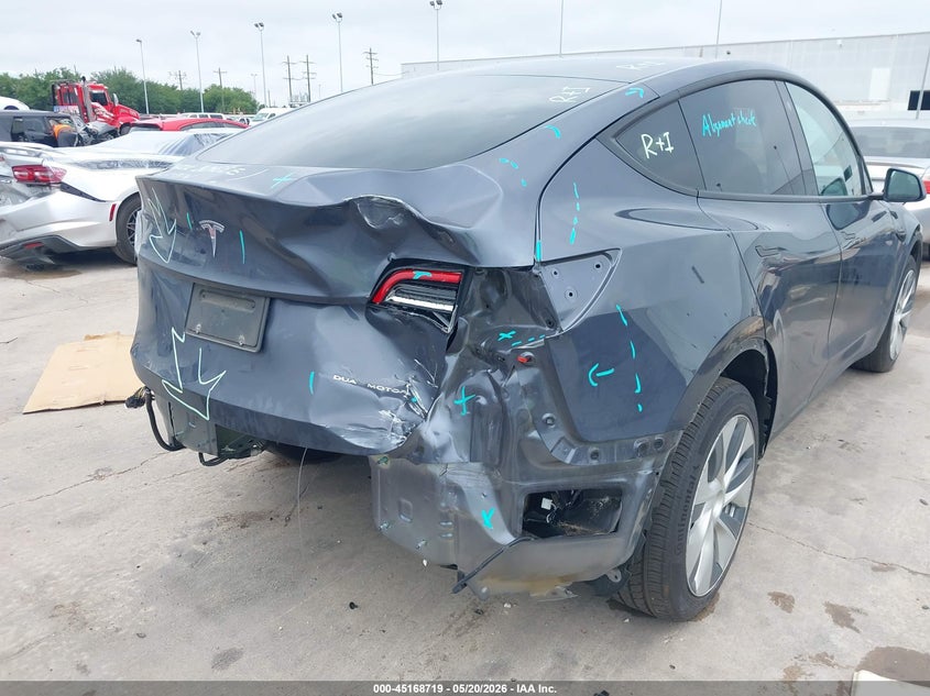 2022 Tesla Model y VIN 7SAYGDEE9NF385306 IAAI salvage auction — REAR END, Original (Texas), sold $9,200 on 2026-07-30 (photo 6)