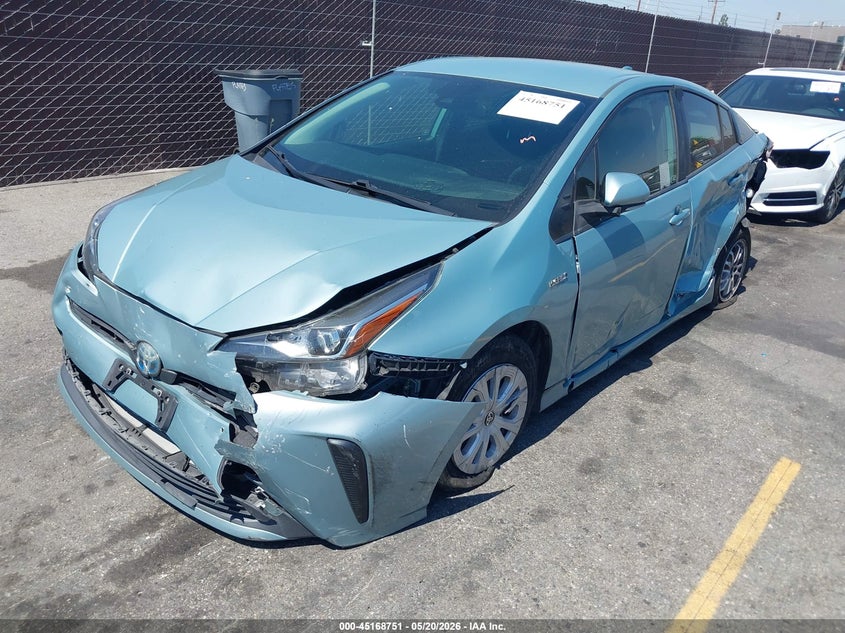 2020 Toyota Prius VIN JTDKARFU9L3114117 IAAI salvage auction — FRONT END, Salvage (California), sold $2,600 on 2026-07-06 (photo 2)