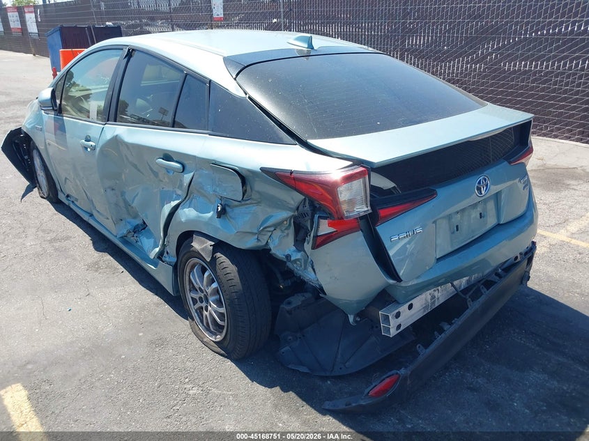 2020 Toyota Prius VIN JTDKARFU9L3114117 IAAI salvage auction — FRONT END, Salvage (California), sold $2,600 on 2026-07-06 (photo 3)
