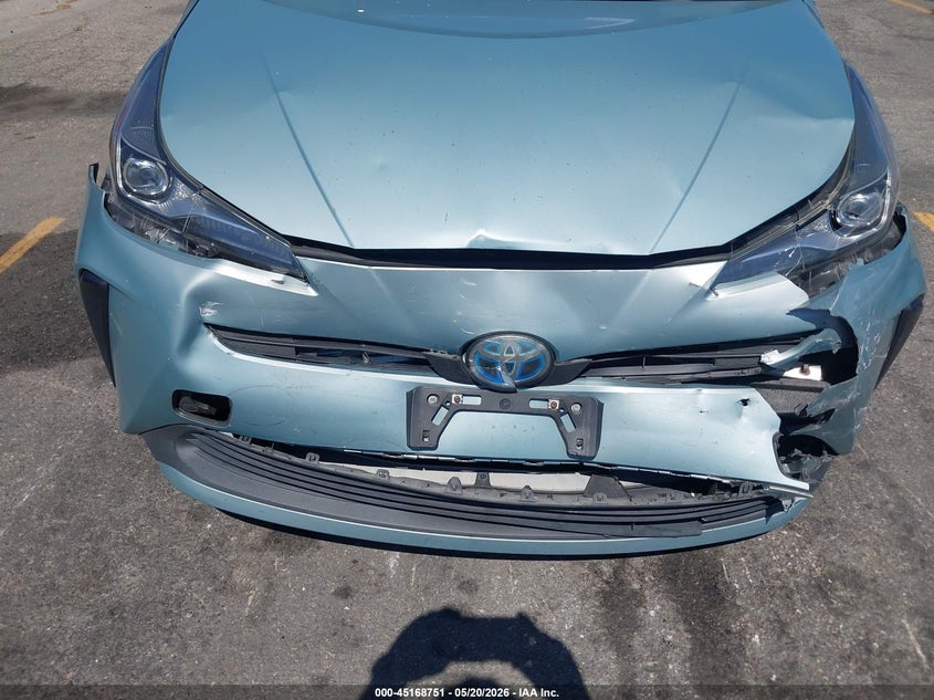 2020 Toyota Prius VIN JTDKARFU9L3114117 IAAI salvage auction — FRONT END, Salvage (California), sold $2,600 on 2026-07-06 (photo 6)