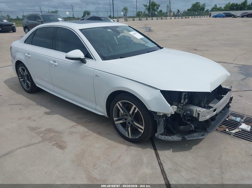 2018 Audi A4 VIN WAUENAF45JA136978 IAAI salvage auction — FRONT END, Original (Texas), sold $6,700 on 2026-07-31 (photo 1)