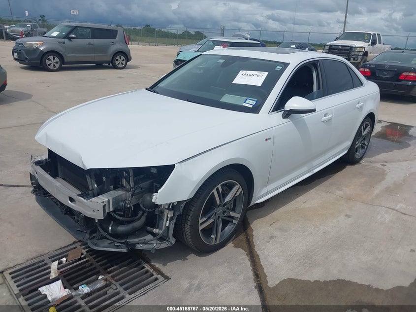 2018 Audi A4 VIN WAUENAF45JA136978 IAAI salvage auction — FRONT END, Original (Texas), sold $6,700 on 2026-07-31 (photo 2)