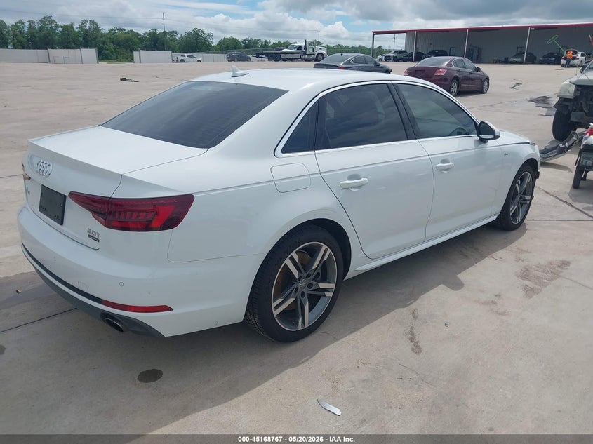 2018 Audi A4 VIN WAUENAF45JA136978 IAAI salvage auction — FRONT END, Original (Texas), sold $6,700 on 2026-07-31 (photo 4)