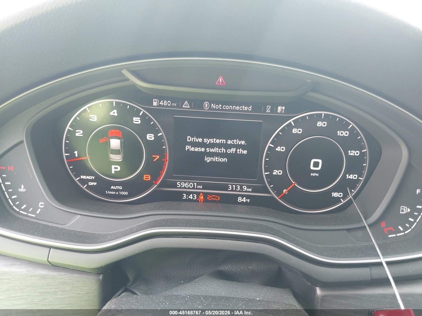 2018 Audi A4 VIN WAUENAF45JA136978 IAAI salvage auction — FRONT END, Original (Texas), sold $6,700 on 2026-07-31 (photo 7)