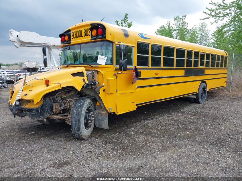 2019 Blue bird School bus / transit bus VIN 1BAKGCEA8KF354396 IAAI salvage auction — FRONT END, Clear (Michigan), sold $1,700 on 2026-07-08 (photo 2)
