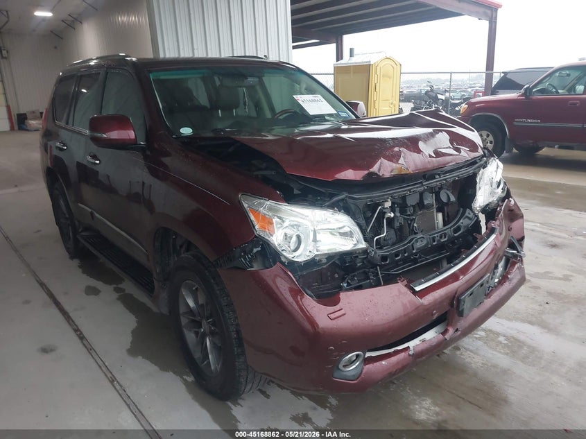2013 Lexus Gx VIN JTJJM7FX0D5059139 IAAI salvage auction — FRONT END, Original (Texas), sold $9,000 on 2026-07-10 (photo 1)