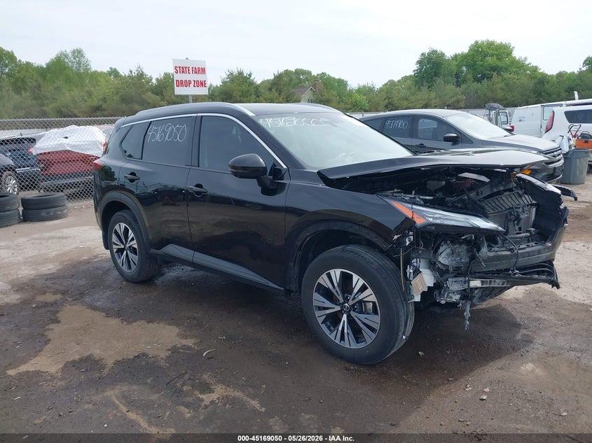 2021 Nissan Rogue VIN JN8AT3BBXMW234908 IAAI salvage auction — FRONT END, Salvage (Indiana), sold $5,600 on 2026-07-07 (photo 1)