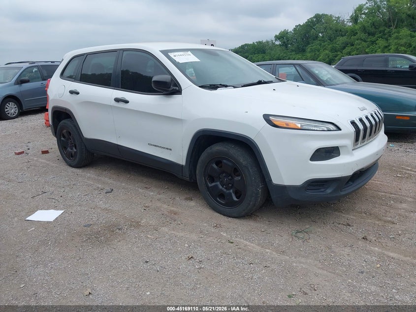 2014 Jeep Cherokee VIN 1C4PJLAB0EW104554 IAAI salvage auction — FRONT END, Salvage (Texas), sold $1,950 on 2026-09-12 (photo 1)