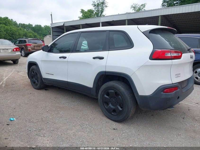 2014 Jeep Cherokee VIN 1C4PJLAB0EW104554 IAAI salvage auction — FRONT END, Salvage (Texas), sold $1,950 on 2026-09-12 (photo 3)