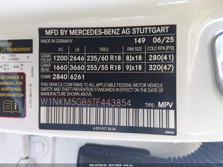 2026 Mercedes-benz Glc VIN W1NKM5GB5TF443854 IAAI salvage auction — FRONT END, Salvage (Arizona), sold $10,300 on 2026-07-13 (photo 9)