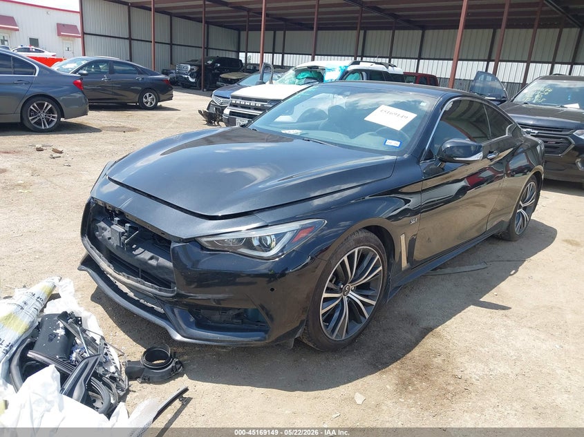 2020 Infiniti Q60 VIN JN1EV7EL2LM380042 IAAI salvage auction — RIGHT FRONT, Salvage (Texas), sold $6,450 on 2026-07-07 (photo 2)