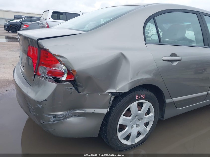 2008 Honda Civic VIN 1HGFA165X8L108041 IAAI salvage auction — REAR END, Original (Texas), sold $1,650 on 2026-07-24 (photo 6)
