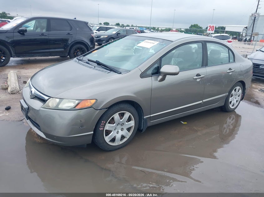2008 Honda Civic VIN 1HGFA165X8L108041 IAAI salvage auction — REAR END, Original (Texas), sold $1,650 on 2026-07-24 (photo 2)