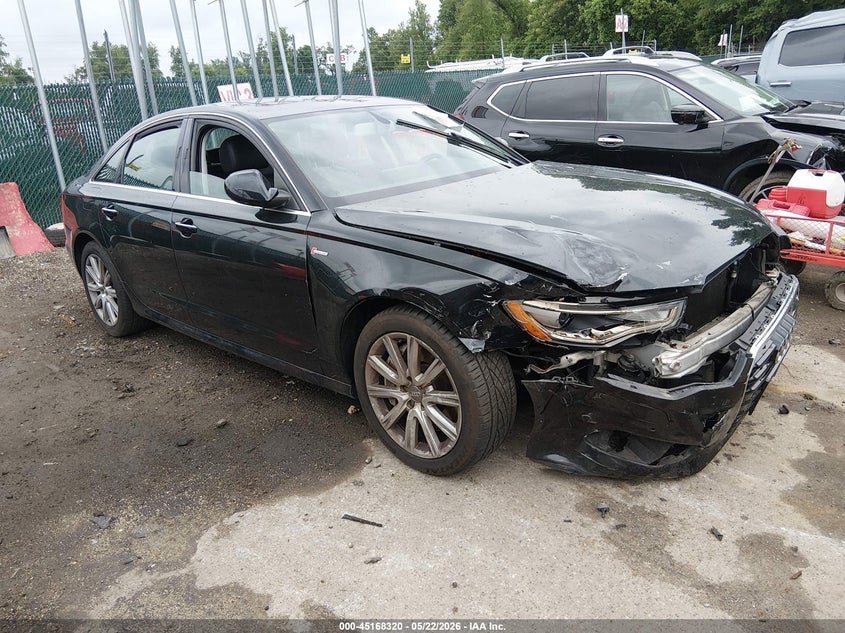 2014 Audi A6 VIN WAUFGAFC5EN026677 IAAI salvage auction — FRONT END, Clear (Virginia), sold $375 on 2026-07-11 (photo 1)