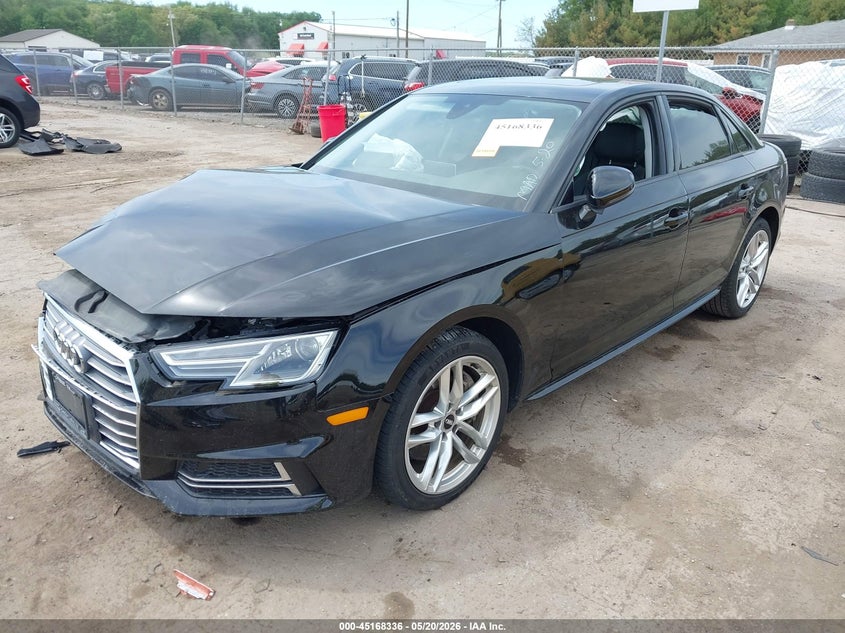2017 Audi A4 VIN WAUDNAF46HN051209 IAAI salvage auction — FRONT END, Clear (Indiana), sold $1,850 on 2026-07-14 (photo 2)