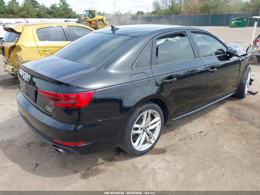 2017 Audi A4 VIN WAUDNAF46HN051209 IAAI salvage auction — FRONT END, Clear (Indiana), sold $1,850 on 2026-07-14 (photo 4)