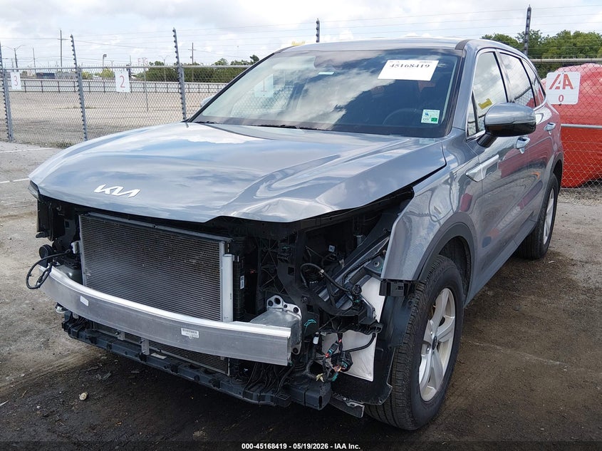 2025 Kia Sorento VIN 5XYRG4JC2SG400299 IAAI salvage auction — FRONT END, Salvage (Louisiana), sold $11,050 on 2026-07-06 (photo 2)