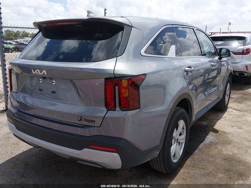 2025 Kia Sorento VIN 5XYRG4JC2SG400299 IAAI salvage auction — FRONT END, Salvage (Louisiana), sold $11,050 on 2026-07-06 (photo 4)