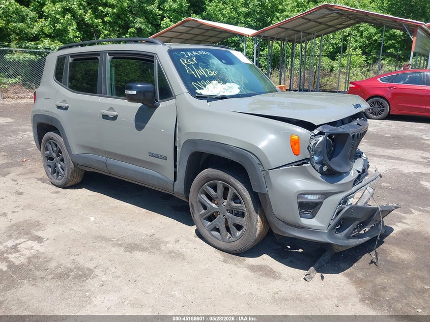 2022 Jeep Renegade VIN ZACNJDE14NPN91153 IAAI salvage auction — FRONT END, Salvage Title, sold $1,125 on 2026-08-11 (photo 1)