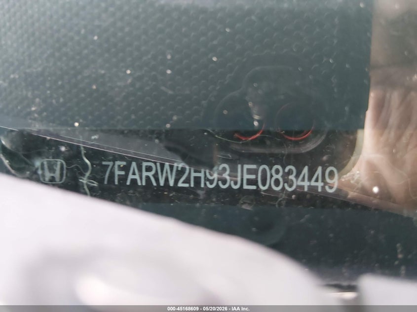 2018 Honda Cr-v VIN 7FARW2H93JE083449 IAAI salvage auction — SIDE, Salvage Title, sold $5,300 on 2026-08-01 (photo 9)