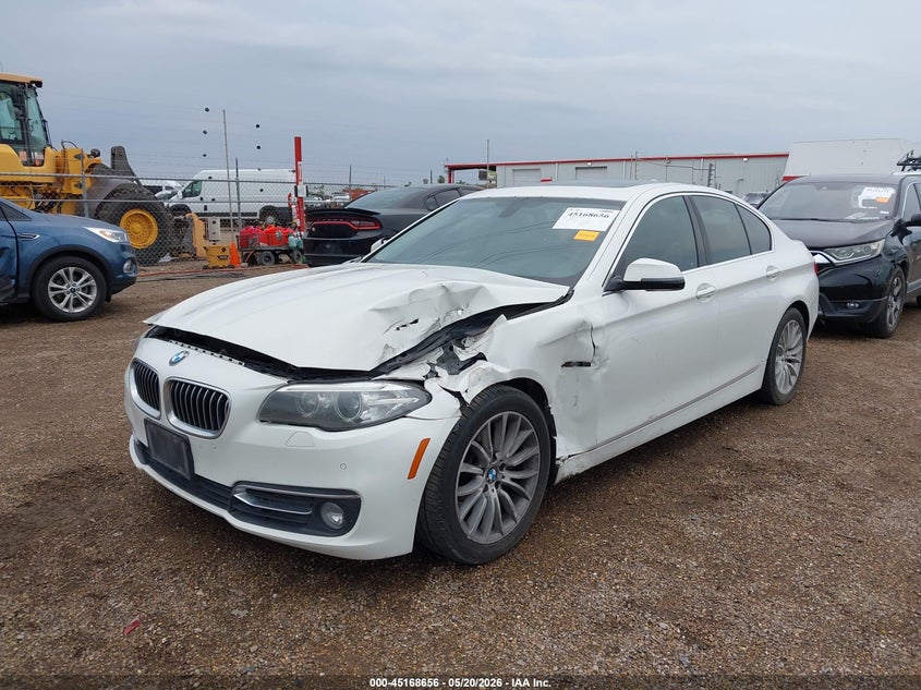 2014 BMW 5er VIN WBA5A5C5XED501840 IAAI salvage auction — LEFT FRONT, Salvage (Texas), sold $1,300 on 2026-08-07 (photo 6)