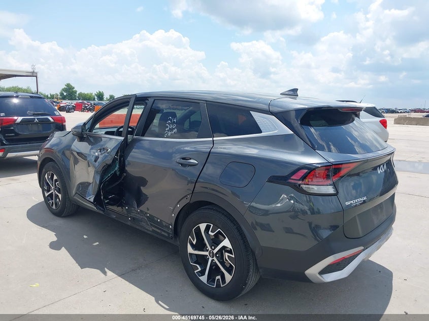 2024 Kia Sportage VIN 5XYK33DF6RG163761 IAAI salvage auction — LEFT & RIGHT, Original (Texas), sold $6,250 on 2026-07-29 (photo 3)