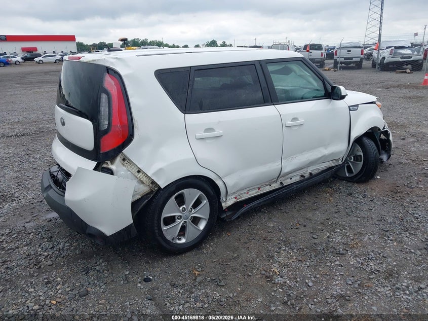 2016 Kia Soul VIN KNDJN2A2XG7344101 IAAI salvage auction — FRONT & REAR, Clear (Arkansas), sold $650 on 2026-07-08 (photo 4)