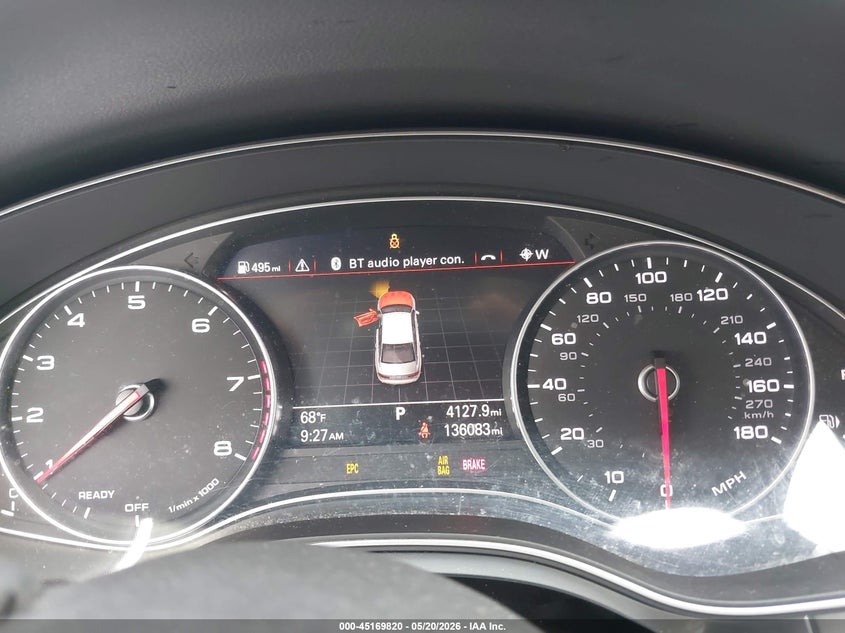 2016 Audi A6 VIN WAUGFAFC6GN068009 IAAI salvage auction — FRONT END, Salvage (Texas), sold $1,275 on 2026-07-23 (photo 7)