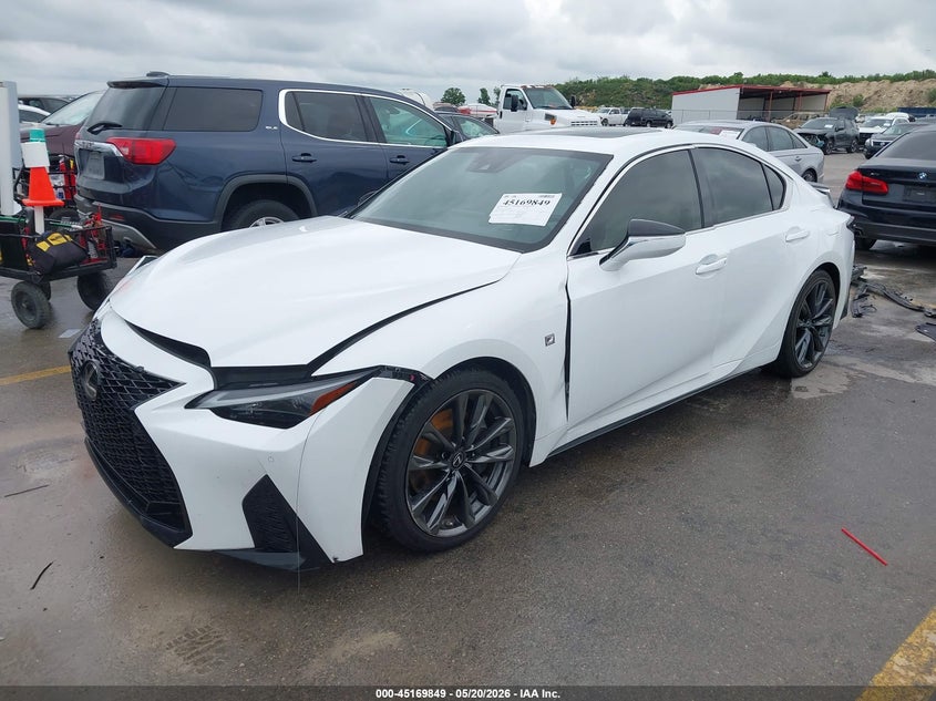 2021 Lexus Is VIN JTHGZ1B22M5037454 IAAI salvage auction — LEFT FRONT, Original (Texas), sold $13,100 on 2026-07-30 (photo 2)