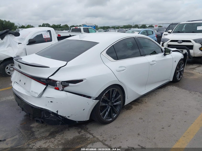 2021 Lexus Is VIN JTHGZ1B22M5037454 IAAI salvage auction — LEFT FRONT, Original (Texas), sold $13,100 on 2026-07-30 (photo 4)