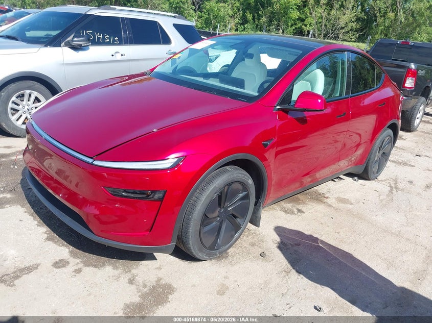 2026 Tesla Model y VIN 7SAYGDEE9TA431789 IAAI salvage auction — RIGHT REAR, Salvage (Missouri), sold $18,500 on 2026-07-08 (photo 2)