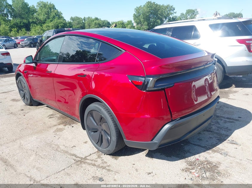 2026 Tesla Model y VIN 7SAYGDEE9TA431789 IAAI salvage auction — RIGHT REAR, Salvage (Missouri), sold $18,500 on 2026-07-08 (photo 3)