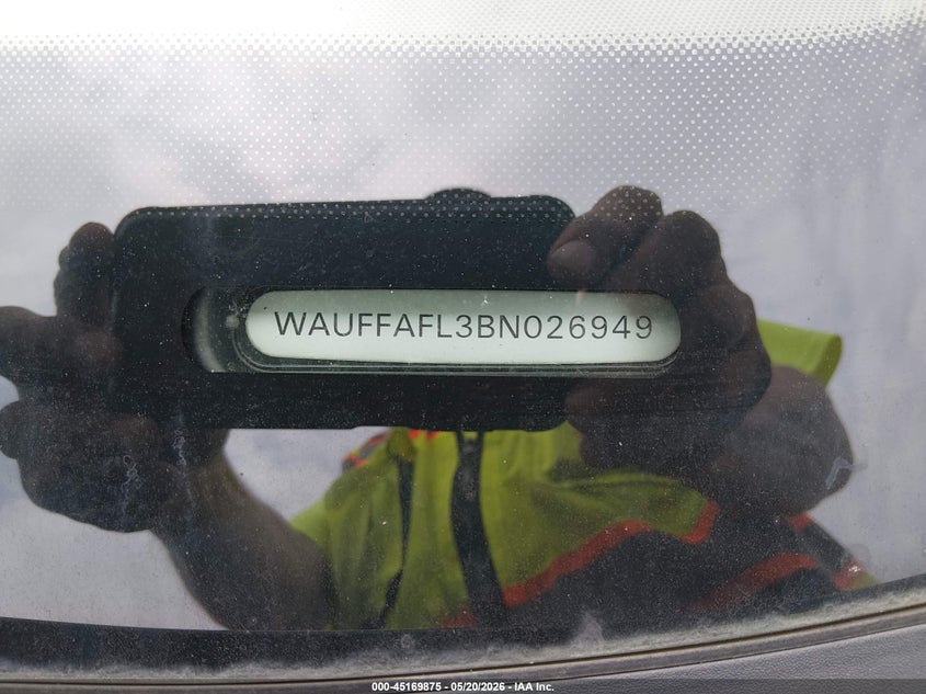 2011 Audi A4 VIN WAUFFAFL3BN026949 IAAI salvage auction — FRONT END, Original (West Virginia), sold $925 on 2026-07-14 (photo 9)