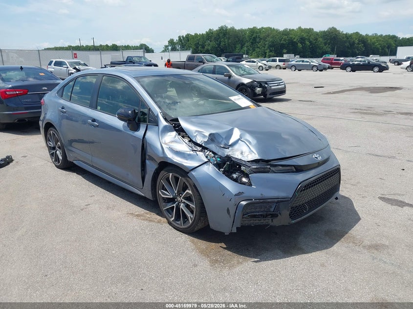 2021 Toyota Corolla VIN JTDT4MCE5MJ067337 IAAI salvage auction — RIGHT FRONT, Salvage (Indiana), sold $6,750 on 2026-07-09 (photo 1)