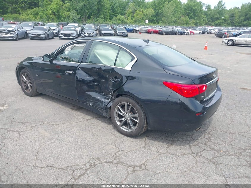 2017 Infiniti Q50 VIN JN1EV7ARXHM840601 IAAI salvage auction — LEFT SIDE, Salvage Title, sold $3,675 on 2026-07-16 (photo 3)