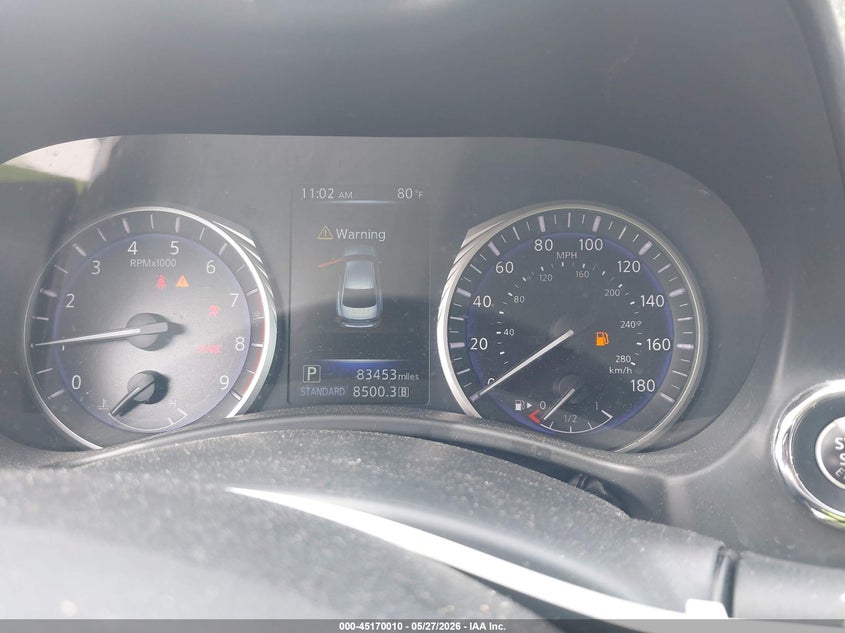 2017 Infiniti Q50 VIN JN1EV7ARXHM840601 IAAI salvage auction — LEFT SIDE, Salvage Title, sold $3,675 on 2026-07-16 (photo 7)