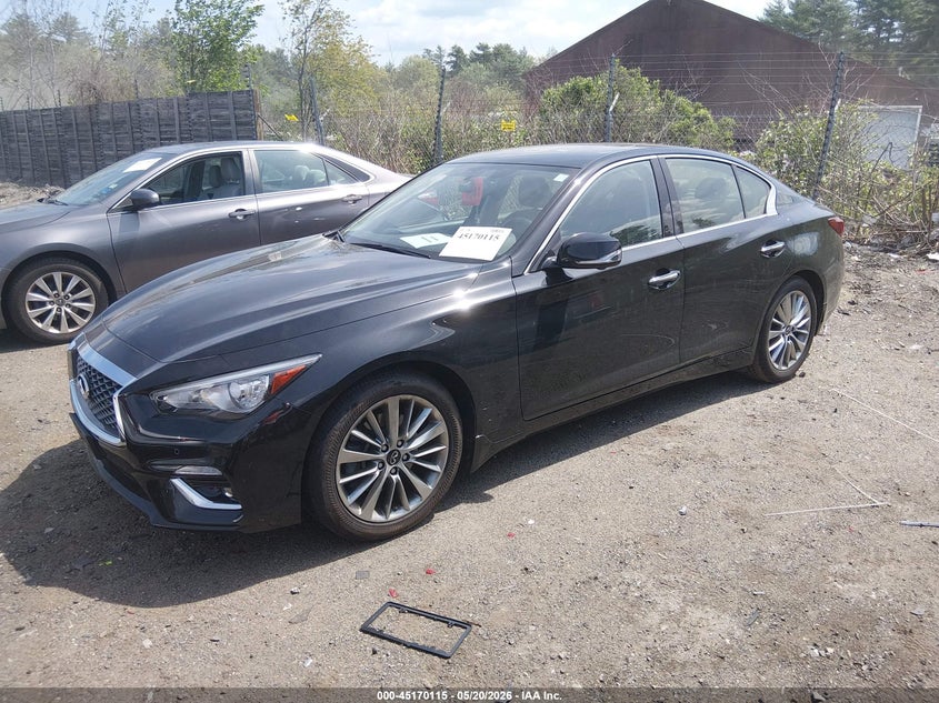 2022 Infiniti Q50 VIN JN1EV7BR2NM341267 IAAI salvage auction — UNDERCARRIAGE, Salvage (Massachusetts), sold $9,025 on 2026-07-31 (photo 2)