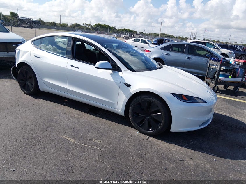 2024 Tesla Model 3 VIN 5YJ3E1EA6RF755769 IAAI salvage auction — RIGHT REAR, Rebuildable (Florida), sold $13,400 on 2026-07-09 (photo 1)