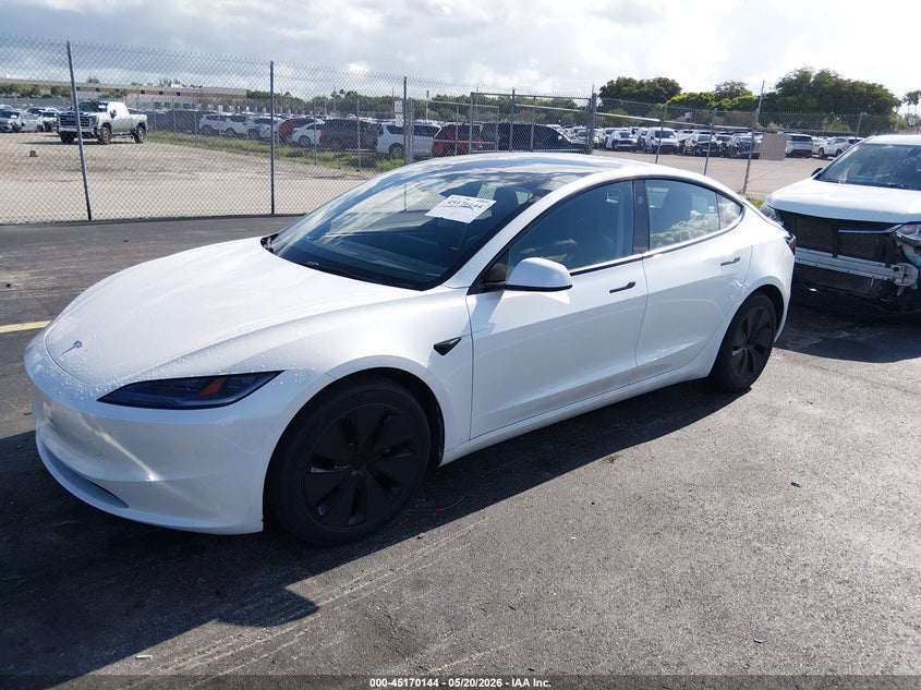 2024 Tesla Model 3 VIN 5YJ3E1EA6RF755769 IAAI salvage auction — RIGHT REAR, Rebuildable (Florida), sold $13,400 on 2026-07-09 (photo 2)