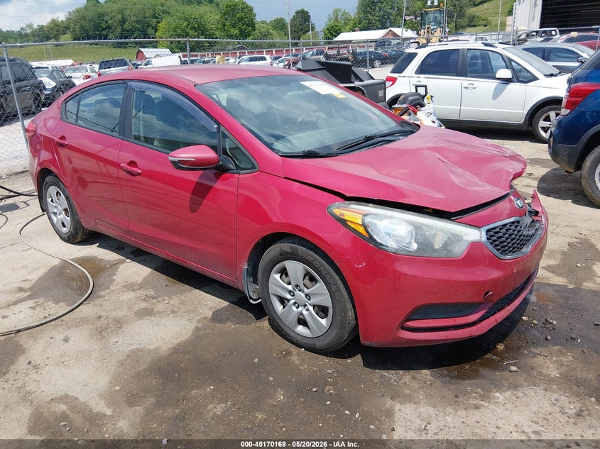 2016 Kia Forte VIN KNAFX4A67G5536759 IAAI salvage auction — FRONT END, Salvage (West Virginia), sold $300 on 2026-07-09 (photo 1)
